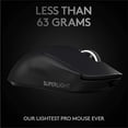 thumbnail image 3 of Reacondicionado Ratón inalámbrico para juegos Logitech G PRO X Superlight Black, 3 of 8