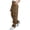 Brown, variant on Cargo Wide Leg Pants for Women Button Zip Fly Elastic Waist Utility Trousers Relaxed Fit with Pockets