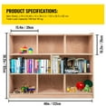 thumbnail image 6 of KFFKFF Cubby Rolling Storage Unit with 8 Sections, 3-Tier Cubby Organizer Shelf, Ideal for Classroom, Daycare, and Home Use, Preschool Storage Solution in Natural Finish, 6 of 9