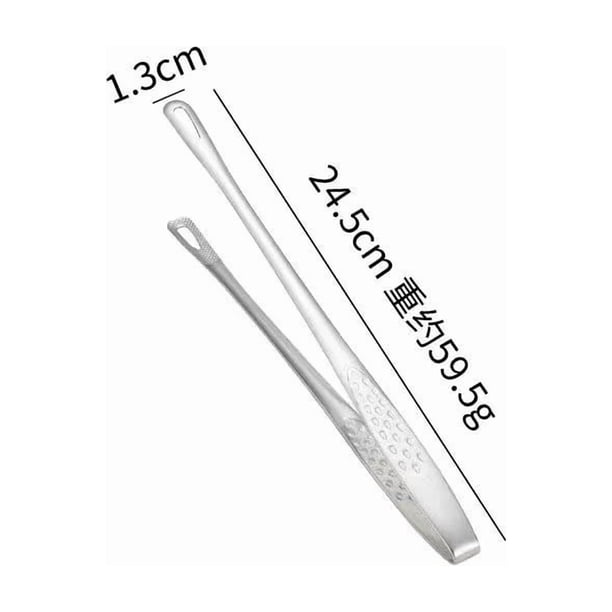 Pinzas de Parrilla de Acero Inoxidable 10/12 Pulgadas – Tenazas de Barbacoa Seguras para Alimentos para BBQ Coreano/Japonés, Diseño Integrado Antideslizante, Herramienta de Cocina Fácil de Limpiar