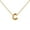 Gold Letter C, variant on Women's Stainless Steel Dainty Bubble Initials A-Z Alphabet Necklace Simple Classic Collarbone Chain Pendant Birthday Jewelry Gift Silver Letter M