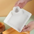 thumbnail image 3 of Sauce Separated Plate 4Pcs, 7.2 Inch Square Dipping Serving Trays for Chips, Salsa, Sushi, Veggie Platter, Reusable Dishwasher Safe for Party Buffet, 3 of 8