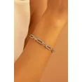 thumbnail image 2 of 5Ct Round Cut Simulated Diamond Elegent Paperclip Bracelet 14k White Gold Plated, 2 of 2