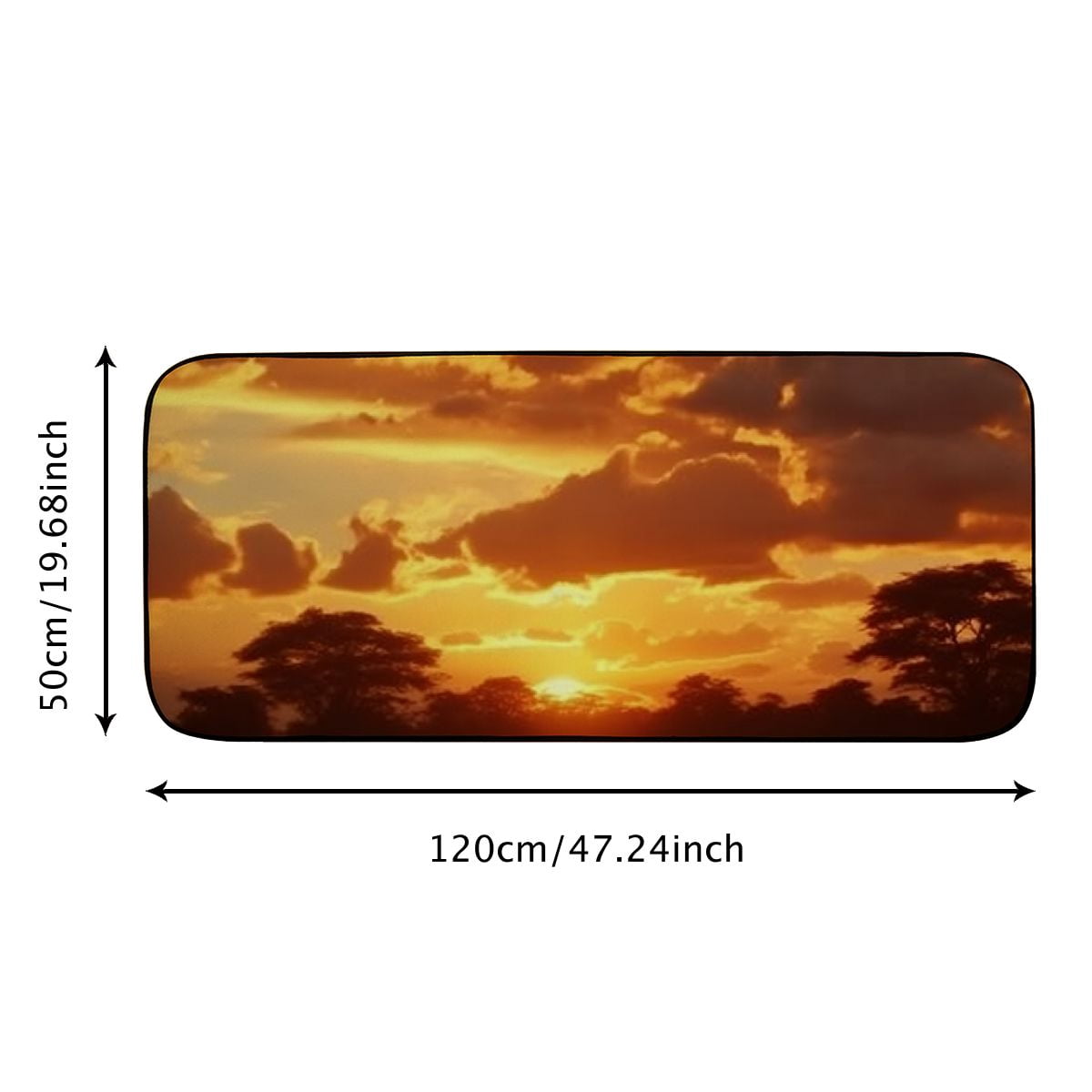 Qinduosi Decorative Door Mat, Door Mat with Non-Slip Rubber Backing, Easy Cleaning, Traps Dirt, for Entry, Patio, Garage 19.68*47.24 in