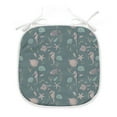 thumbnail image 1 of Marine Dining Chair Pad, Underwater Creatures with Seahorse Anemone Seashell Starfish Coral Reef, Water Resistant Pillow with Straps for Kitchen Seats, 2 Pieces Set, Grey Teal Warm Taupe, by Ambesonne, 1 of 5