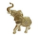 thumbnail image 5 of Estatua de elefante, escultura artística animal, adorno de resina, decoración para mesa de dormitorio. Oro, 5 of 9