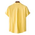 thumbnail image 6 of TIHLMK Mens Tshirts Men Hawaiian Short Sleeve Beach Shirt Solid Summer Casual Button Down Shirts, 6 of 8
