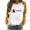 Orange, variant on Fall Fashion Must Haves Womens Long Sleeve Holiday Round Neck Fall Pullover Sweatshirt Christmas Top Women Fall Clothes