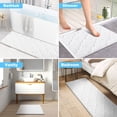 thumbnail image 4 of Findosom Bathroom Rugs Sets 4 Pcs with Toilet Lid Cover,U-Shaped Contour Toilet Mat,Non-Slip Machine Washable Absorbentb Rugs and Mats for Bathroom Floor Mats Microfiber Shaggy Bath Rug,White, 4 of 9