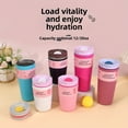 thumbnail image 5 of 12/20 oz Stainless Steel Vacuum Insulated Coffee Mug with Handle - Leak-proof Portable Travel Mug, Suitable for Car, Office, Home, Camping - Pink, White, Brown, and Blue Designs, Modern Beverage Cup, 5 of 30