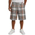 thumbnail image 3 of Delconic Men Holiday Tartan Plaid Quick Dry Knee Length Casual Shorts Elastic Drawstring Waist Side Pockets Loose Fit Short Pants For Summer Beach Gym Hiking Daily Earthy Yellow S, 3 of 5