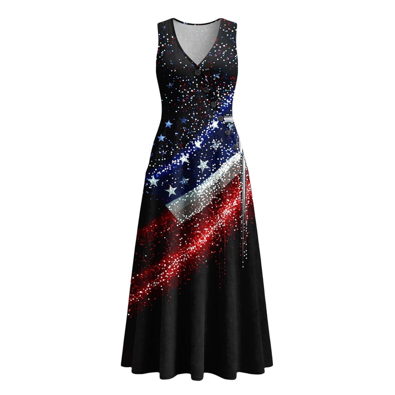 american flag bridesmaid dresses Amazon.com: American Flag Dress for Women Vintage Sleeveless 4th of July Patriotic Dresses Independence Day Cocktail Party Dress Black : Clothing, Shoes & Jewelry