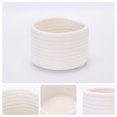 thumbnail image 2 of Unique Bargains Woven Storage Basket Shelf Storage Bin for Home Key Tray Bowl White L, 2 of 6