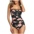 thumbnail image 1 of YUEHAO Trajes de baño para mujer Traje de baño de una pieza Push Up Bikini acolchado Traje de baño Traje de baño Monokini (Naranja L), 1 of 8