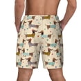 thumbnail image 2 of Lsque Mens Swim Trunks Dachshund Dog Pattern - Bathing Suit Compression Liner - Beach Swim Shorts Swimwear - (S-3XL) - Stretch Quick Dry -3X-Large, 2 of 9