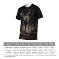 thumbnail image 6 of LAOLIUSN Men's Deer Graphic T Shirt Buck Wildlife Hunting Tee Forest Antler All Over Print Crew Neck Short Sleeve Shirt S-4XL, 6 of 7