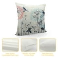 thumbnail image 4 of Nawypu  Blue Dandelion Pillow Cover for Living Room Couch Decor Rustic White Wooden Board Square Soft Throw Pillow Cover Flying Dragonfly Decorative Cushion Cover,Single Pack, 4 of 5