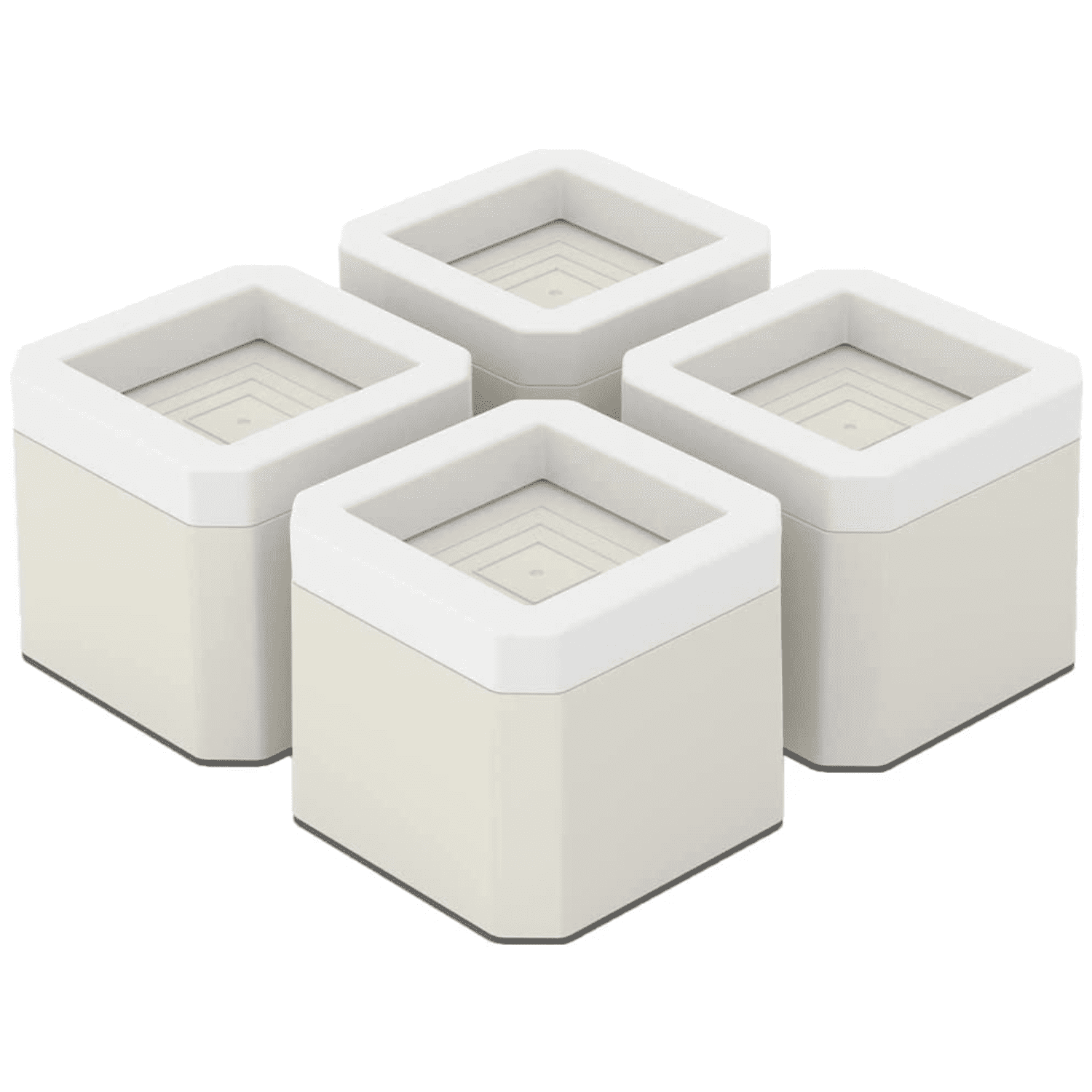 DEWEL Square Furniture Risers Bed Risers,Adjustable Stackable Heavy