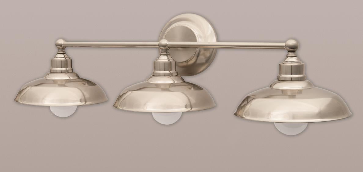 Better Homes &Gardens 28in Modern 3-Light LED Vanity Light, 60W Equiv Bulb, Hardwired Satin Nickel