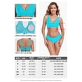 thumbnail image 4 of RELLECIGA Women's V Neck Underwire Bathing Suit Criss Cross Bikini Top, 4 of 8