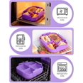 thumbnail image 3 of Lonchera Bento Niño, Bento Box Kids de 4 Compartimentos, Lonchera para Niños a Prueba de Fugas con Asa, con Tenedor y Cuchara, Contenedor de Bocadillos de Frutas para la Escuela y Picnic (Púrpura), 3 of 4