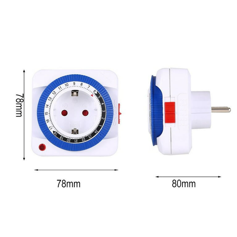 EU Timer Switch Timer 24 Hours Plug in Mechanical Grounded