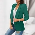 thumbnail image 2 of Vedolay Women's Tops Women's Casual Puff Long Sleeve Open Front Work Office Blazers Jacket,Green L, 2 of 4