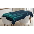 thumbnail image 1 of Colorado Tablecloth, Denver Metropolis View with Historical Landmark Digital Doodle Style Graphic, Rectangular Table Cover for Dining Room Kitchen, 52 X 70 Inches, Night Blue Aqua, by Ambesonne, 1 of 3