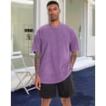 thumbnail image 2 of Camiseta Adorejoy Oversize Vintage Lavada para Hombre - Violeta, 2 of 9