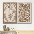 thumbnail image 3 of IDEA4WALL Adhesive Canvas Print Wall Art Set Abstract Retro Forest Leaf Collage Retro Art Nature Wilderness Fine Art Vintage Botanical Decor for Living Room, Bedroom, Office - Canvas 16"x24"x2, 3 of 5