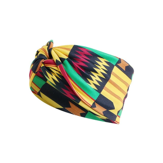 Minnieouse Diadema de ganchillo Estampado Deportes Ajustable Antideslizante Headwear Alta elasticidad para Yoga Gimnasio Correr Sporting Accesorio para el cabello Amarillo geométrico Minnieouse AP010610-07B