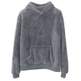 thumbnail image 5 of Frnrwgo Men's Hoodie Double-Sided Fleece Loose Fit Winter Casual Pullover with Kangaroo Pocket, 5 of 9