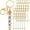 11pcs Golden, variant on Bulk Set of 11 Metal Keychain Bars for DIY Bead Crafts.
