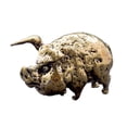 thumbnail image 2 of Estatua de cerdo de latón, adorno artesanal decorativo, figura de animal, mini escultura para viejo dorado, 2 of 8