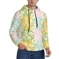 thumbnail image 2 of Lsque Daisies Flowers Pattern Casual Men's Hoodie,Hooded Sweatshirt with Kangaroo Pocket,Pullover Hoodie-Large, 2 of 7