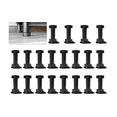thumbnail image 1 of 20 Pack Adjustable Furniture Legs, 100-120MM Black Furniture Legs, Plastic Furniture Legs, Adjustable Table Legs for Furniture, Cabinets, Kitchen, Sofa, 1 of 5