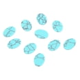 thumbnail image 2 of 10 piezas de piedras planas de turquesa de aspecto ovalado y brillante, piedra de joyería DIY, turquesa plana para pendientes, pulsera, colgante, azul pavo real, 12x16mm (WxL), 2 of 5