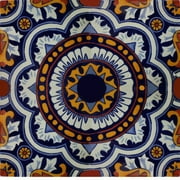 4.2x4.2 Full Moroccan Talavera Mexican Tile, Set of 9 pcs