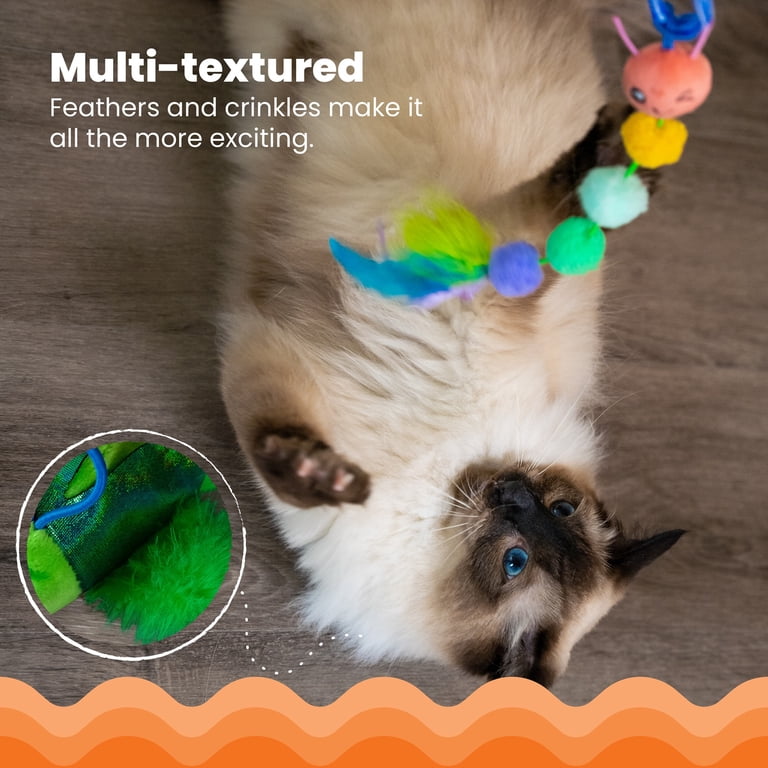 Catstages Tail Teaser Interactive Cat Wand Toy with Catnip Mice photo 6