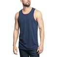thumbnail image 7 of G-Style USA Men's Straight Hem Long Length Tank Top TT60 - Navy - Large, 7 of 7