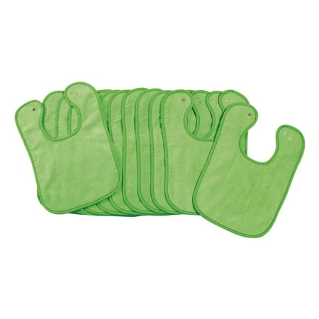 UPC: 0191487110044 | Excellerations Dozen Green Bibs with Snaps