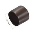 thumbnail image 3 of 4Pcs Rubber End Caps 48mm(1 7/8") ID Vinyl Round Tube Bolt Cap Cover Screw Thread Protector Brown, 3 of 4