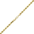 thumbnail image 3 of 10K Yellow Gold Solid Diamond Cut Rope Chain Bracelet (5mm, 8.5"), 3 of 3