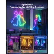 Lepro N1 AI Smart RGB Rope Lights for Christmas, Personalized AI Lighting Designer, LightBeats Music Sync, Color Segment DIY, Voice Control Via App, 9.84ft Wi-Fi & Bluetooth LED Strip Lights