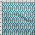 thumbnail image 3 of oneOone Cotton Jersey Teal Blue Fabric Tiles Moroccan Sewing Material Print Fabric By The Yard 58 Inch Wide, 3 of 4