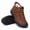 Brown, variant on Knivor Lace Up Winter Ankle Boots for Men Faux Leather Fuzzy Lined Non Slip Warm Cold Weather Outdoor Hiking Snow Boots