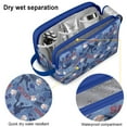 thumbnail image 4 of Toiletries Bag,Blue Baseball Silhouette Pattern Mens Womens Toiletry Bag Bathroom Bag,Waterproof Toiletry Travel Bag Dopp Kit Shaving Bag 11x6.3x5.1 Inch, 4 of 5