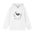 thumbnail image 6 of CBASIHI Girls Halloween Hooded Sweatshirts with Pockets Pullover Long Sleeve Soft Cute Ghost Print Fleece Warm Hoodies White 5 T, 6 of 7