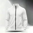 thumbnail image 5 of Frnrwgo Mens Sweatshirt Loose Fit Stand Collar Long Sleeve Solid Color Sports Casual Home Top, 5 of 10