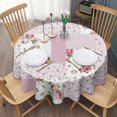 thumbnail image 3 of Pioneer Flower Floral Print Pattern Round Tablecloth 60"x60",Wrinkle Wipeable Table Cloth for Kitchen Dining Room Picnic Patio Party, 3 of 6